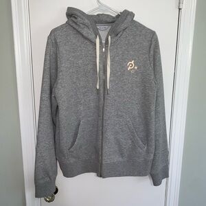 Peloton Original Hoodie Full Zip Up, grey w/star, Women’s Large, NWOT